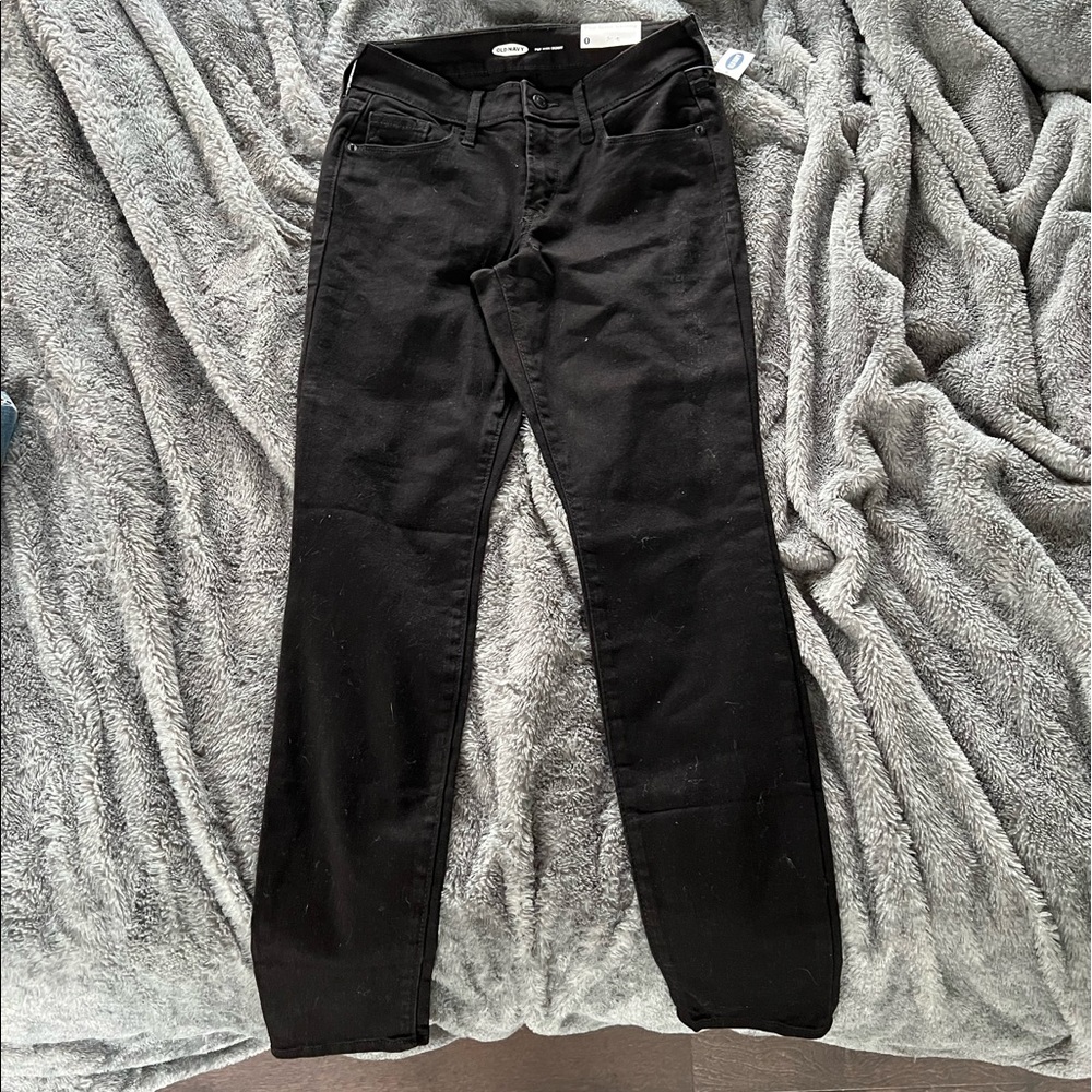 black old navy icon pop skinny jeans size 0